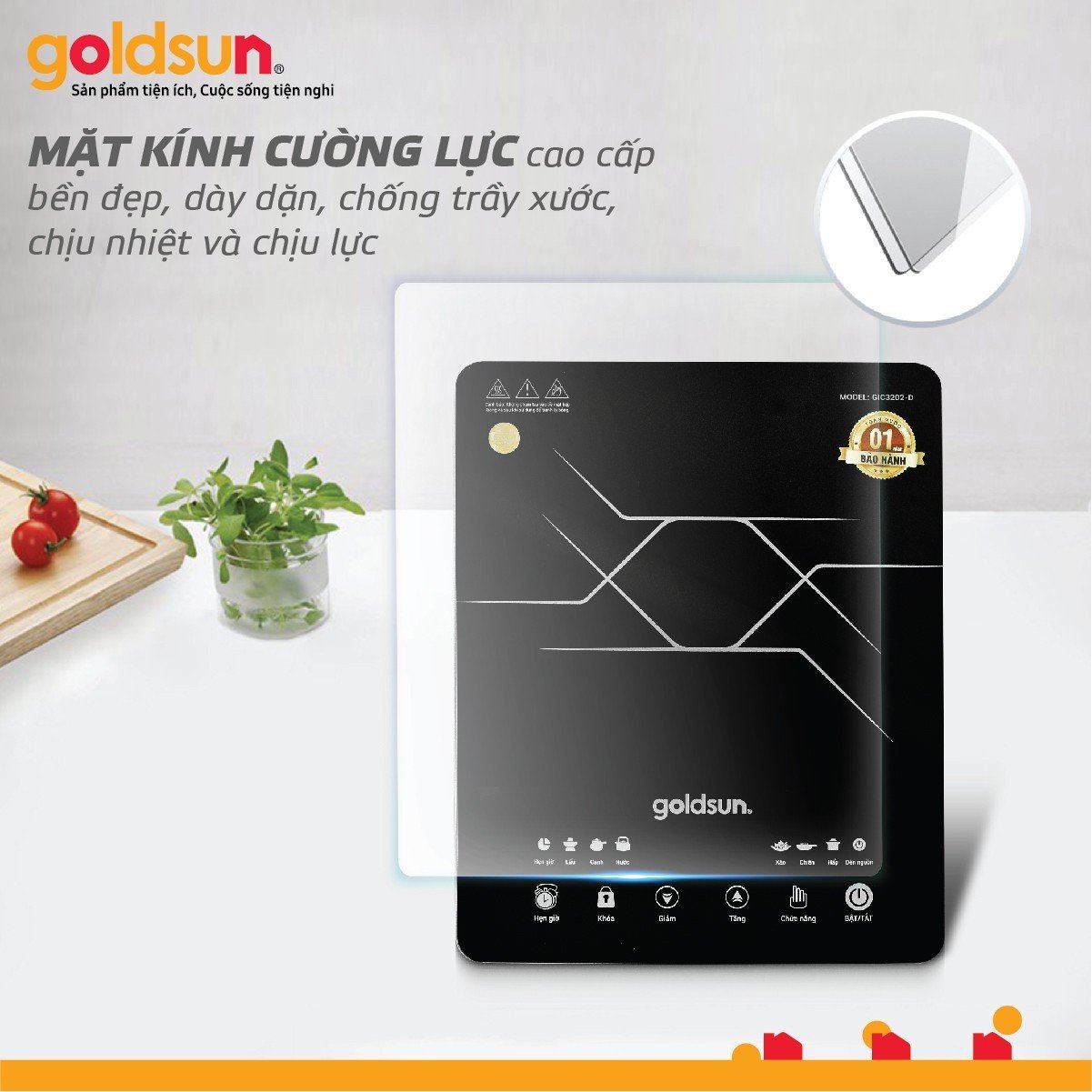 Bếp điện từ đơn Goldsun GIC3202-D