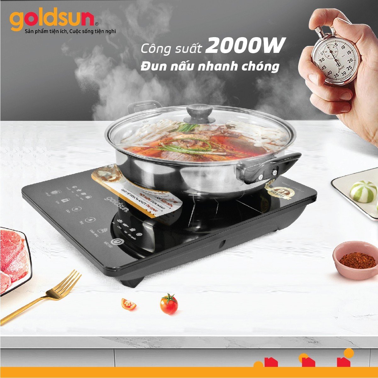 Bếp điện từ đơn Goldsun GIC3202-D