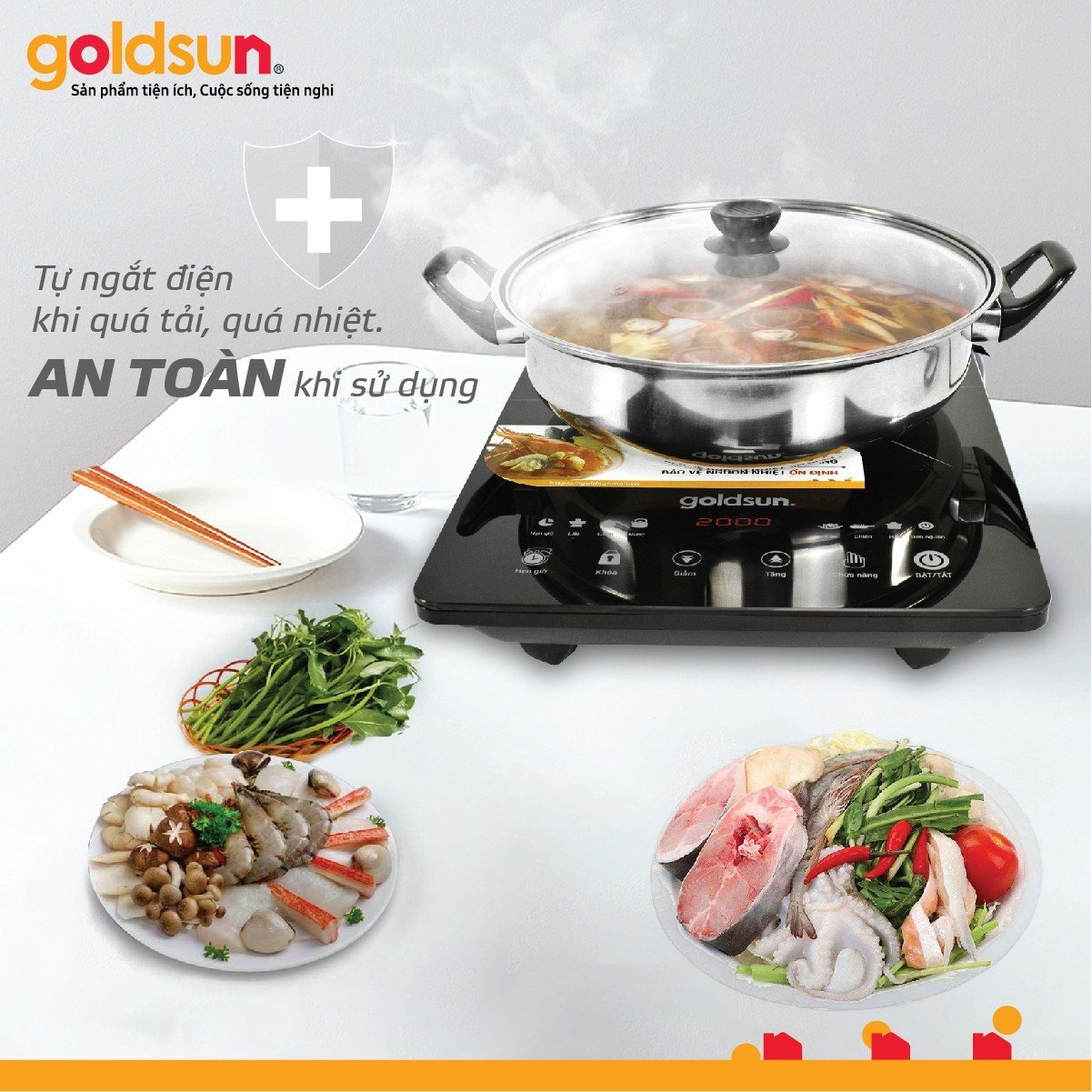 Bếp điện từ đơn Goldsun GIC3202-D