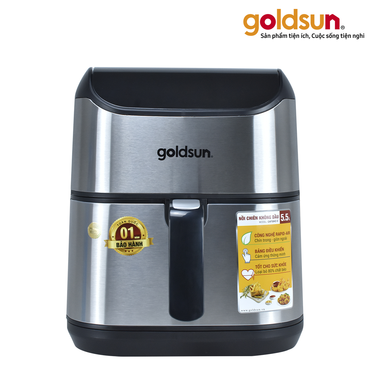 Nồi chiên không dầu 5,5L điện tử Goldsun GAF5842-D