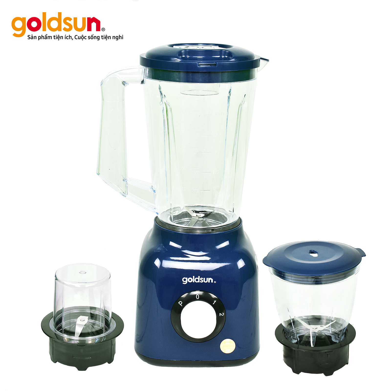 Máy xay sinh tố Goldsun công suất 400W, 3 cối nhựa GBL4115