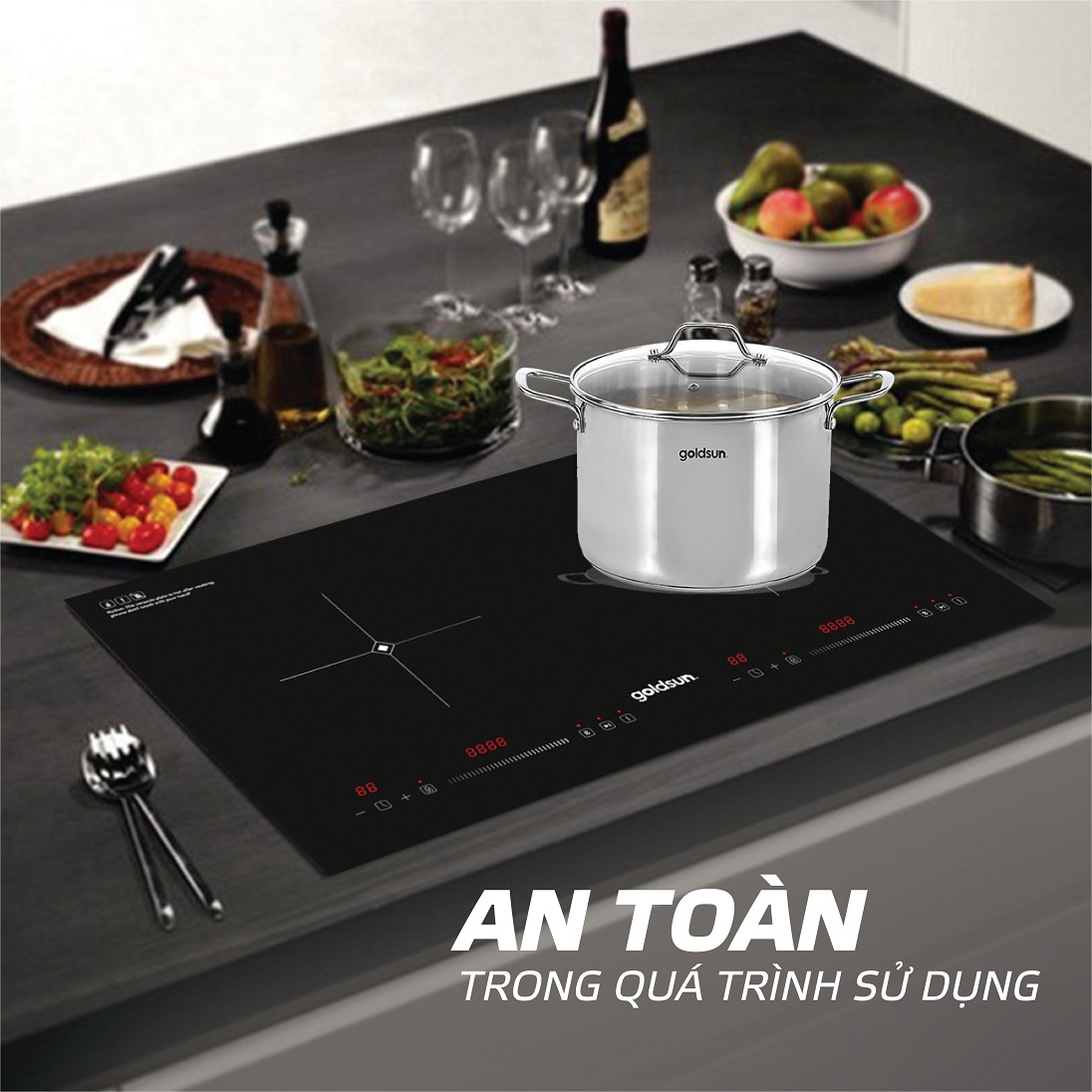 Bếp điện từ đôi Goldsun GDI7440