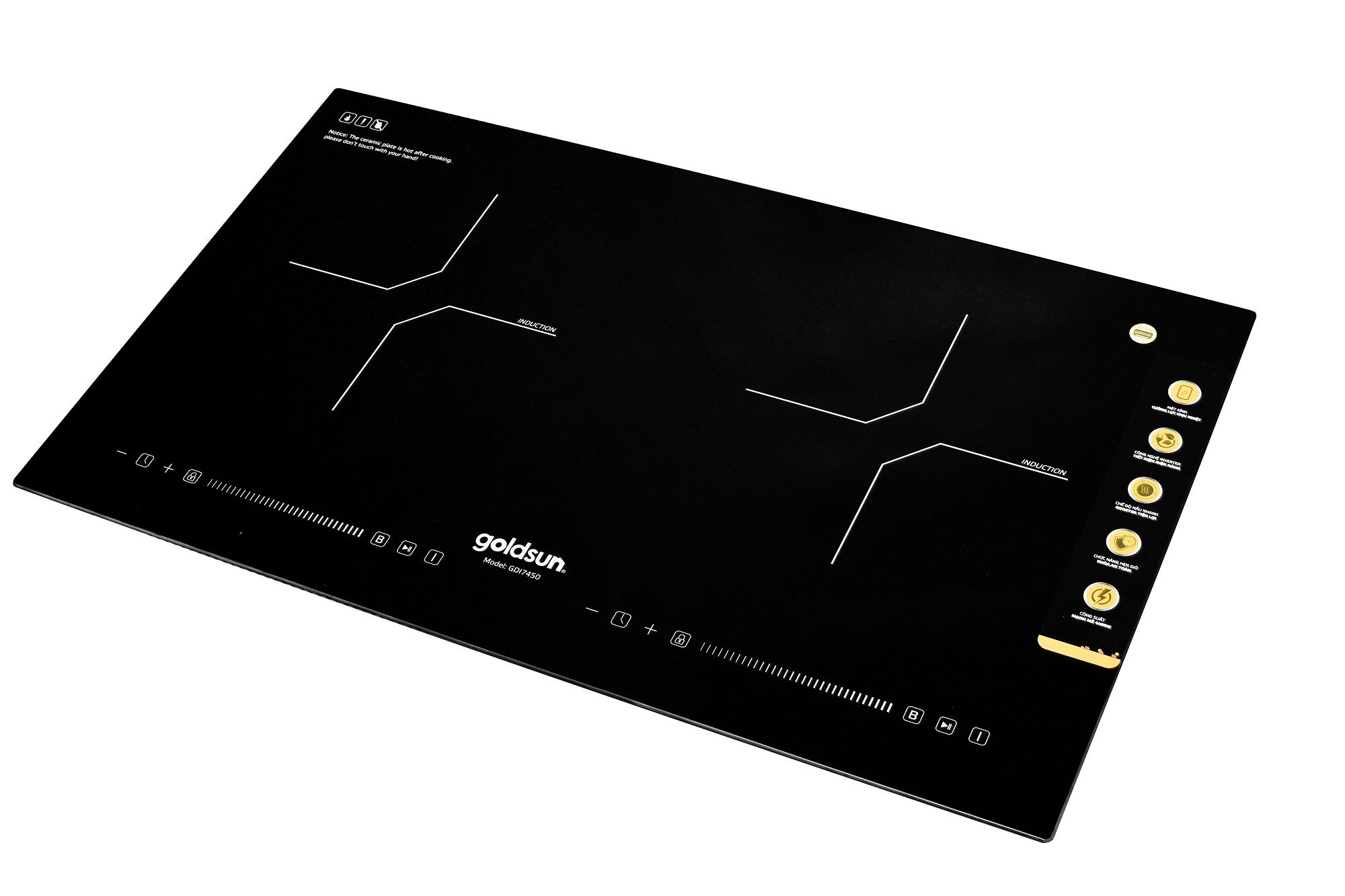 Bếp điện từ đôi Goldsun GDI7450