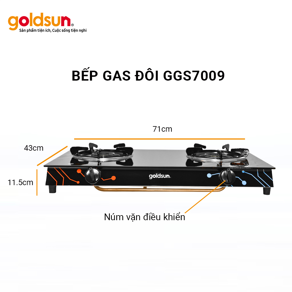 Bếp gas dương Goldsun GGS7009