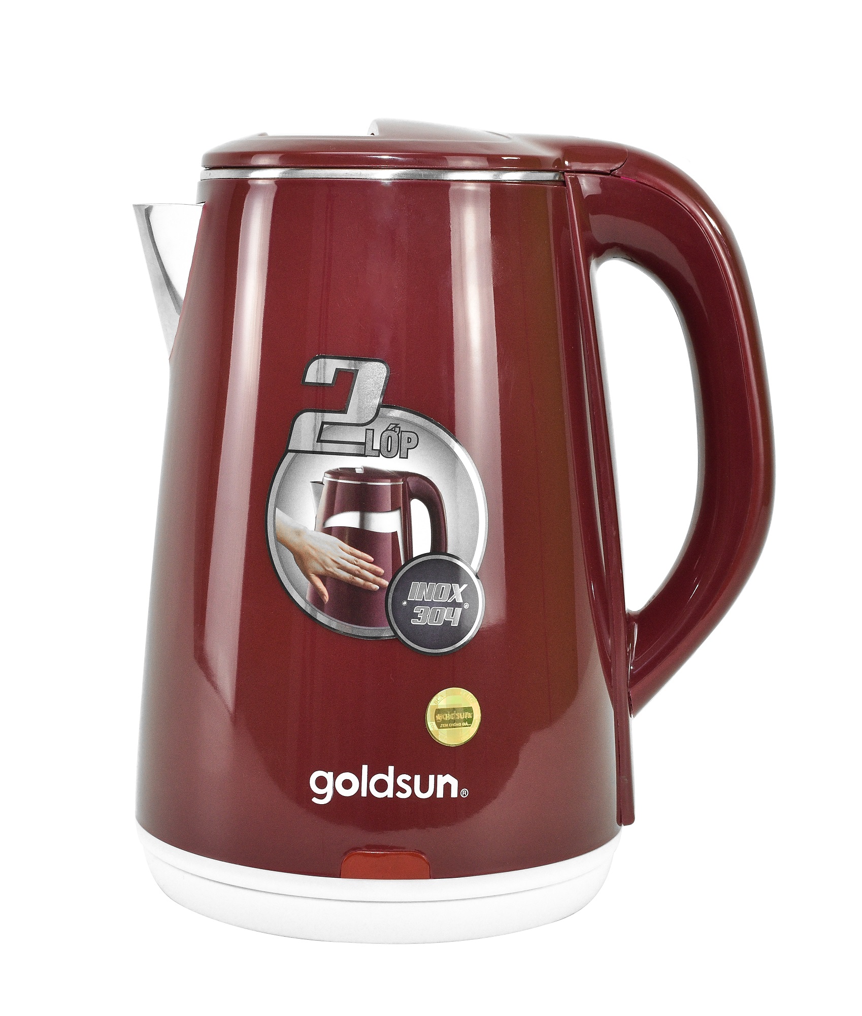 Ấm siêu tốc 2 lớp Goldsun GKT2612