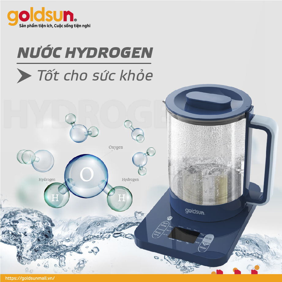 Ấm Hydrogen 1.7L Goldsun GKT2670