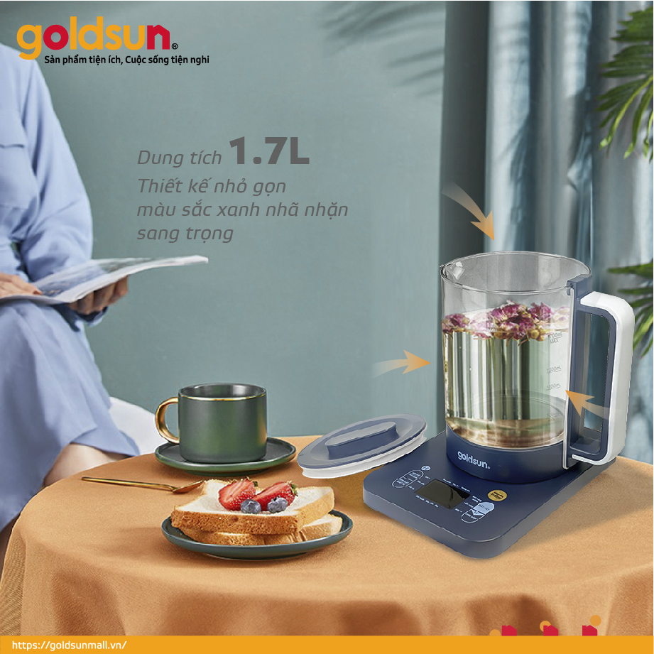 Ấm Hydrogen 1.7L Goldsun GKT2670