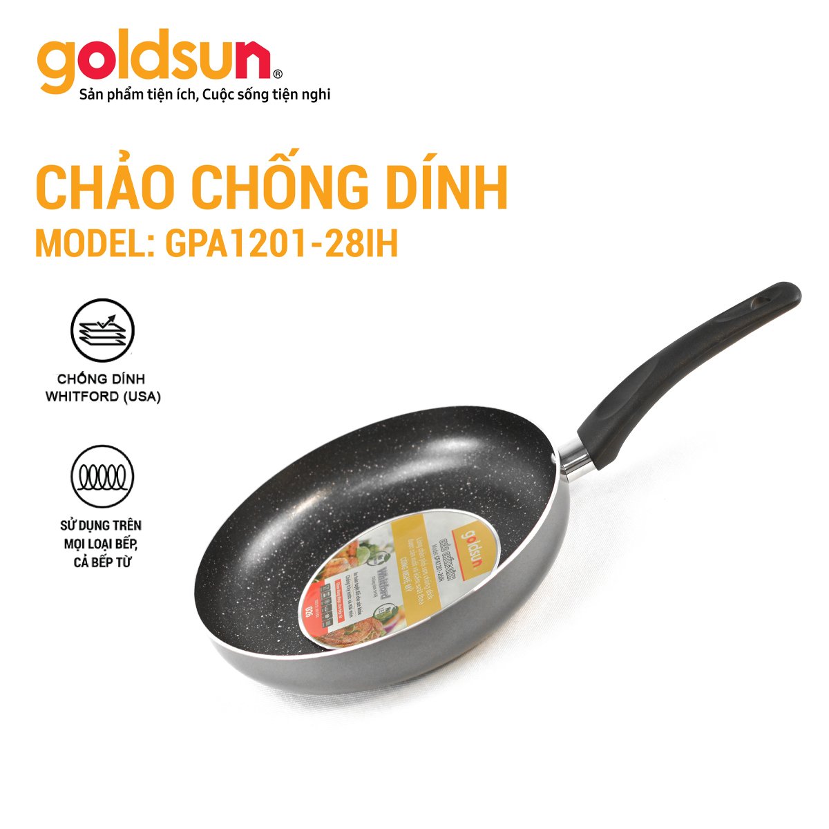 Chảo chống dính Goldsun GPA1201-28IH