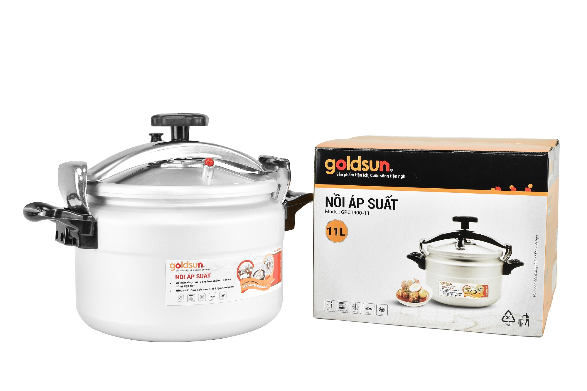Nồi áp suất nhôm anod Goldsun GPC1900-11