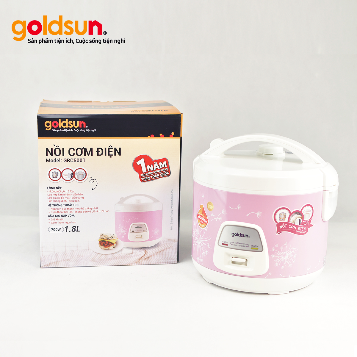 Nồi cơm điện 1,8L Goldsun GRC5001