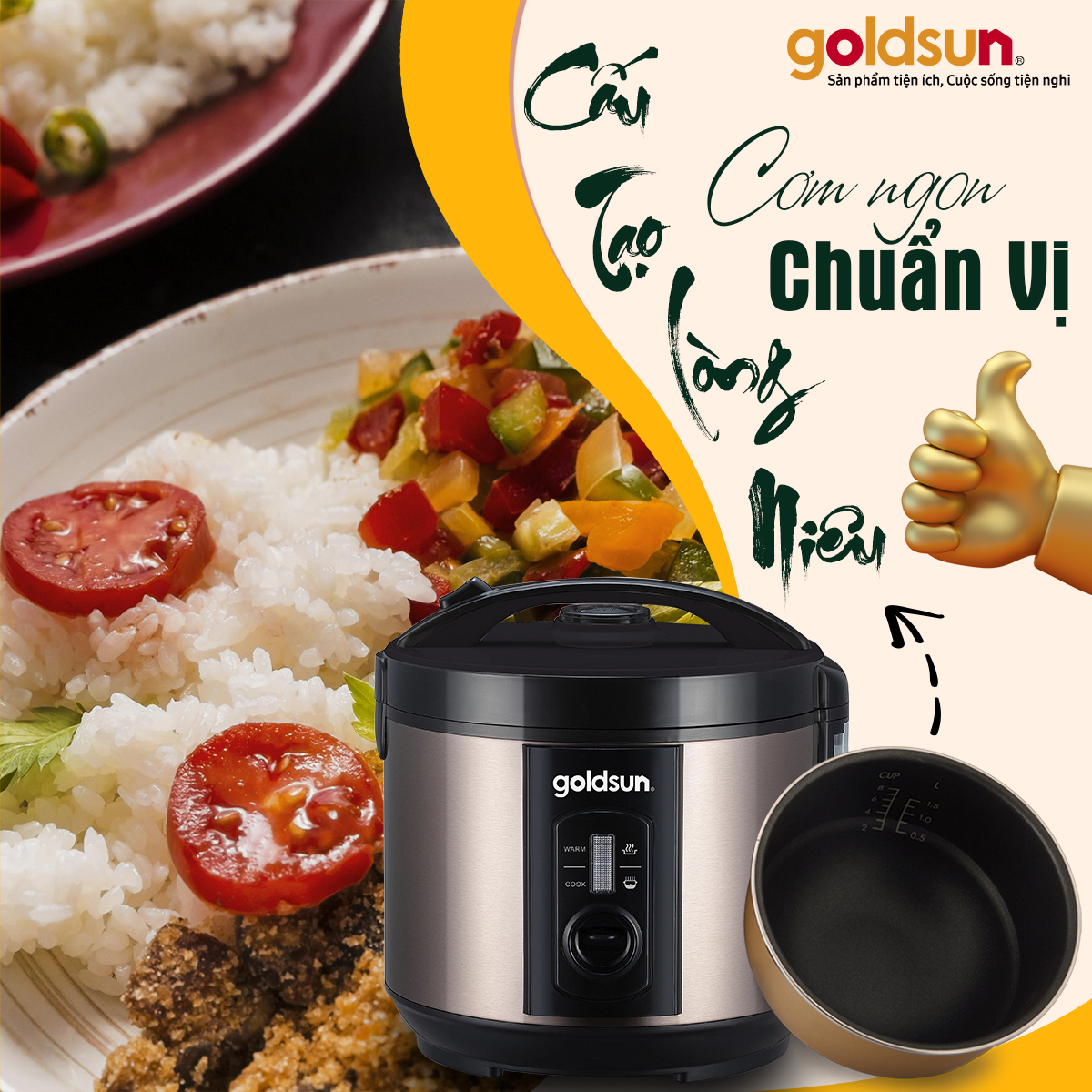 Nồi cơm điện lòng niêu Goldsun GRC5042