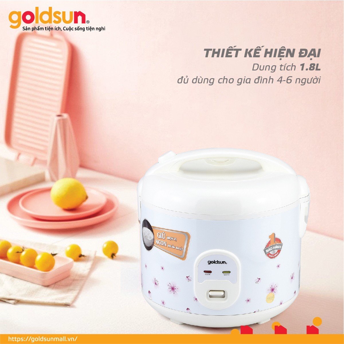 Nồi cơm điện Goldsun CB3204