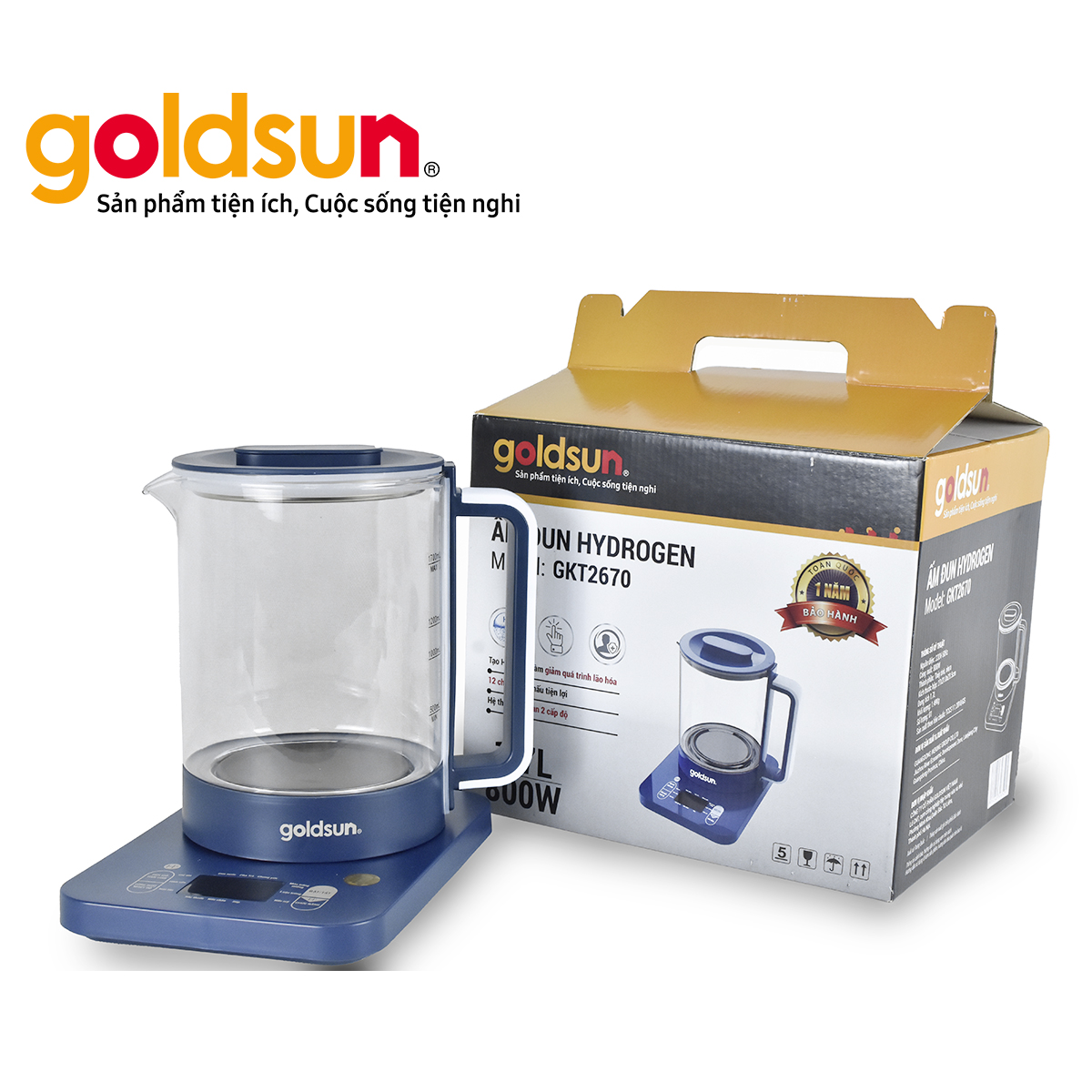 Ấm Hydrogen 1.7L Goldsun GKT2670