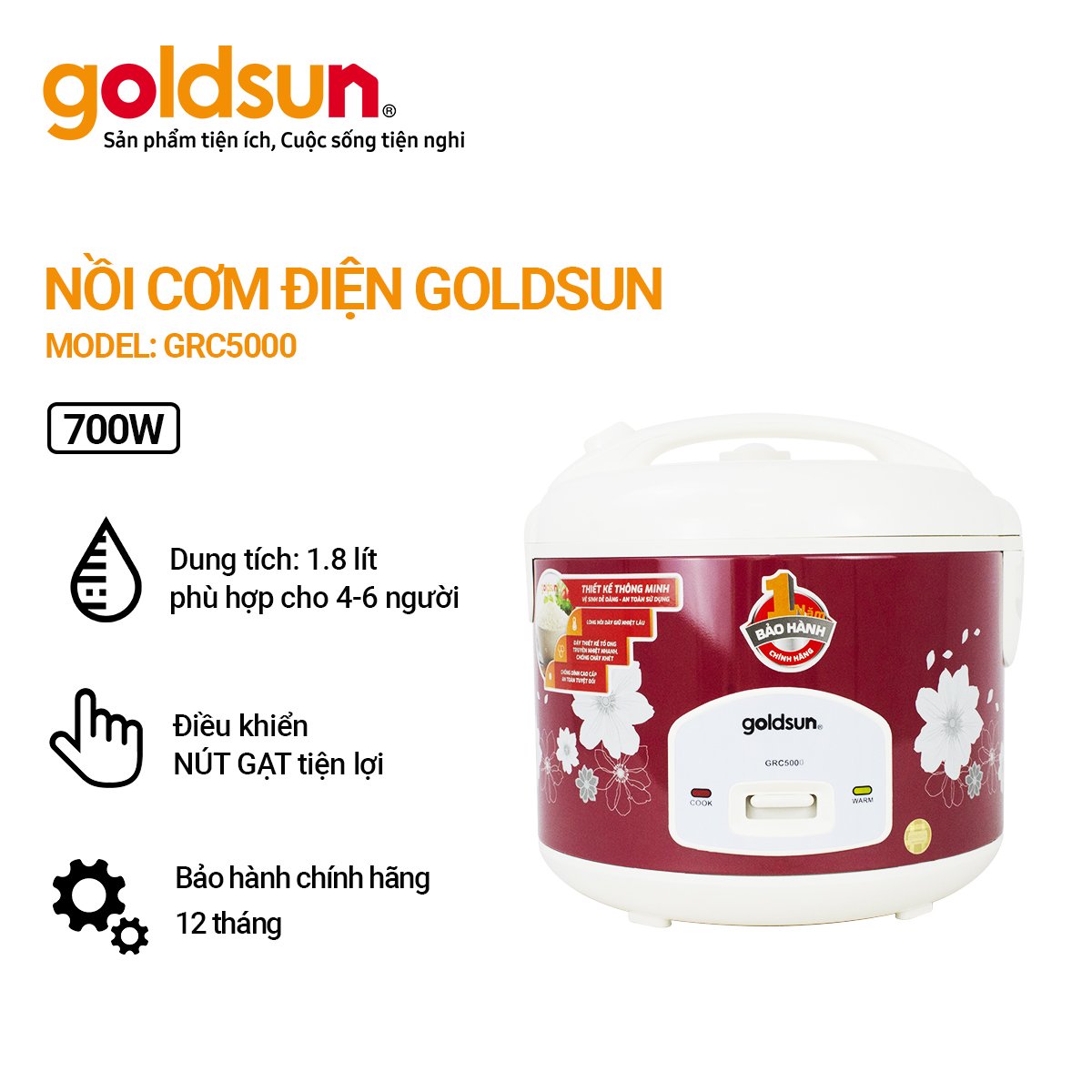 Nồi Cơm Điện Goldsun GRC5000
