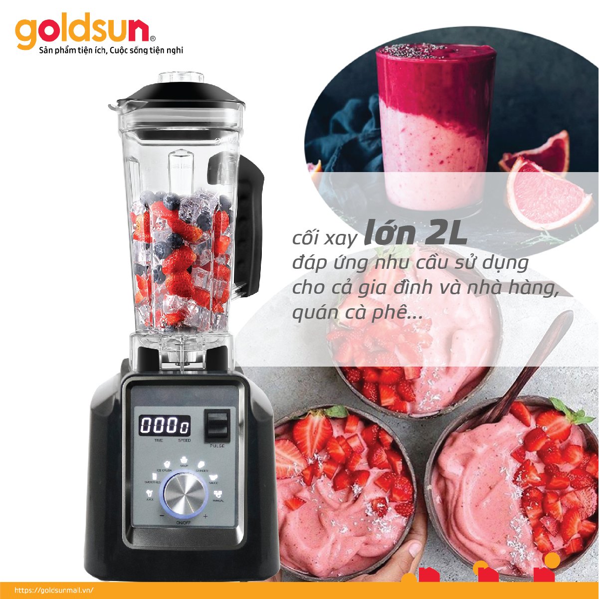 Máy xay sinh tố tốc độ cao Goldsun GBL4160