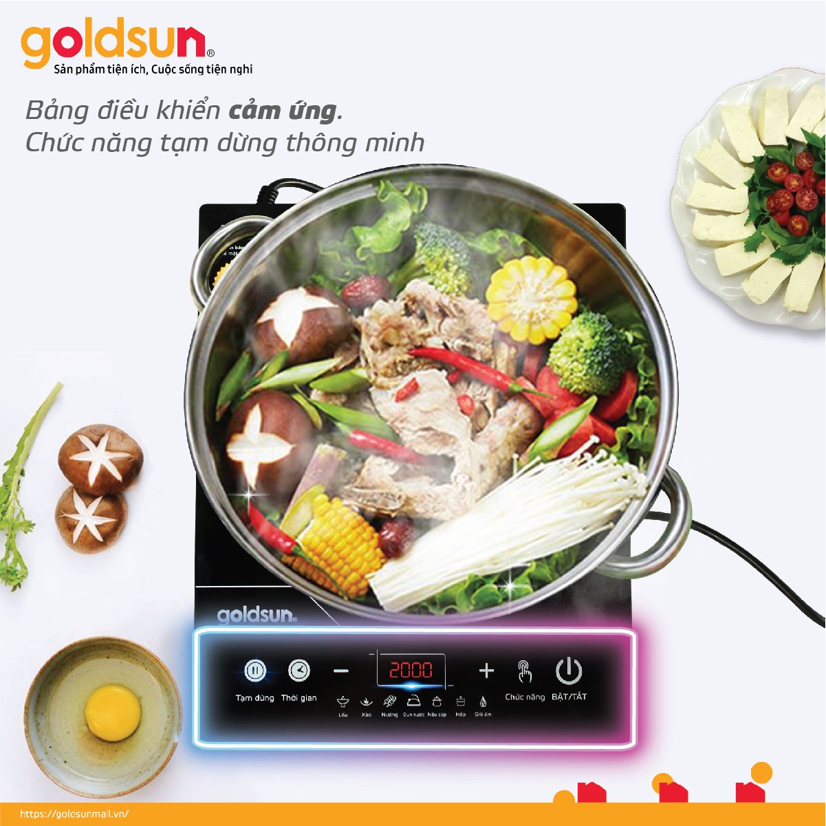 Bếp điện từ Goldsun GIC3212-D