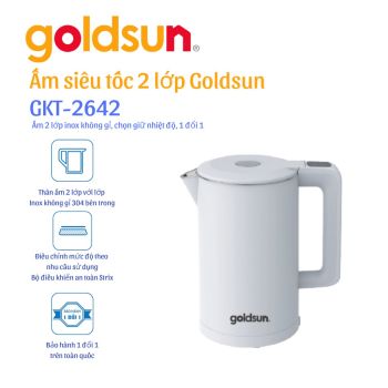 Ấm siêu tốc thông minh 1,7L Goldsun GKT2642