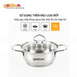 Nồi lẻ inox 3 đáy F20 Goldsun dùng được trên mọi loại bếp