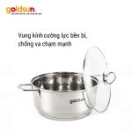 Nồi lẻ inox 3 đáy F24 Goldsun dùng được trên mọi loại bếp
