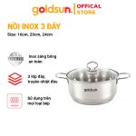 Nồi lẻ inox 3 đáy F24 Goldsun dùng được trên mọi loại bếp