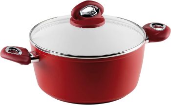 Nồi nhôm chống dính (có vung) 24cm (đỏ) Bialetti