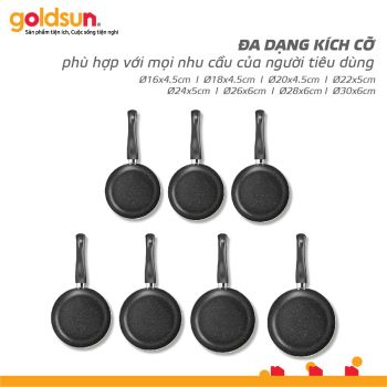 Chảo chống dính Goldsun GPA1200 (16,18,20,22,24,26,28cm)